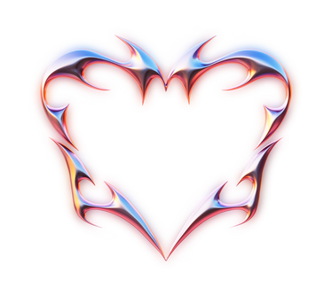 Dreamy Digital Gothic Heart